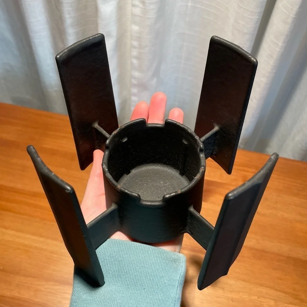 DANSK Vintage MCM Kobenstyle Fondue Base Cast Iron Metal Plant Candle Stand Hold